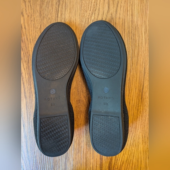 Rothys Women’s Round Toe Black Slip On Ballet Flats Size 9.5 - Picture 5 of 6
